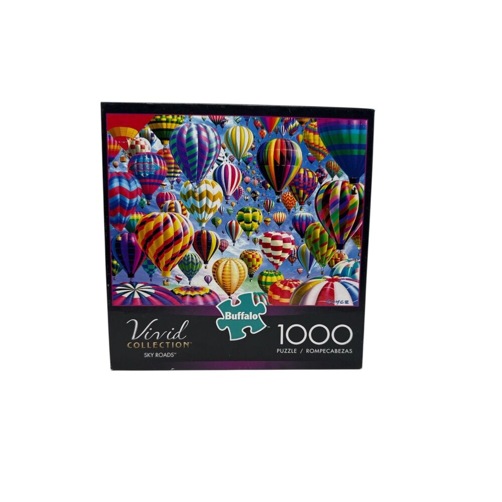 Jigsaw Puzzle 1000 Piece Hot Air Balloon Vivid collection Sky Roads